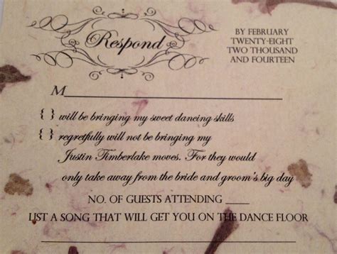 Funny Wedding Rsvp Card Took A Week To Think Of Something Creative