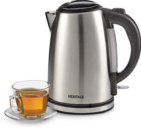 Heritage Cordless Electric Kettle W Auto Shut Off Stainless Steel 1