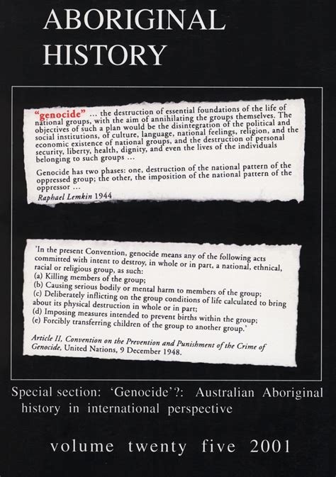 Aboriginal History Journal Volume 25