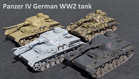 3d Model Panzer Iv German Ww2 Tank Low Poly Pbr Cgtrader