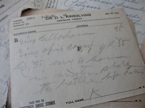 30 vintage prescription forms Rx paper script handwriting | Etsy