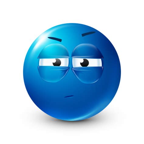 Bluemoji Heavy Lidded Blue Smiley Blue Emoji Know Your Meme