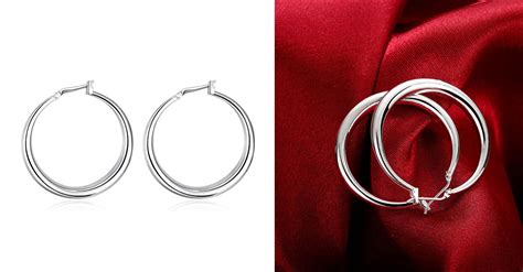 Sterling Silver Classic Round Hoops