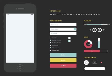 vector ux ui wireframe kit graphicsfuel