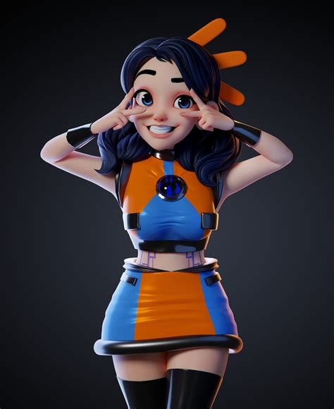 Artstation Blender Girl In 2022 Blender Character Modeling Girls