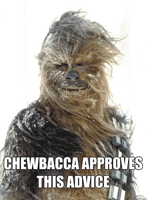 Chewbacca Approves This Advice Chewy Pizza Quickmeme
