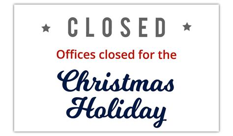Notice Office Closure Christmas Holiday Pala Tribe