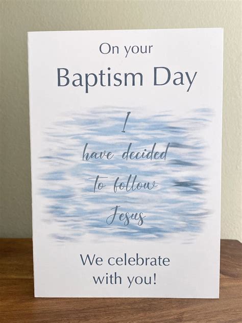 Adult Baptism Card Adult Baptism Christian Baptism Etsy Uk