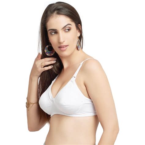 Daisy Dee Cotton Rich Non Padded Moulded Full Coverage WHITE Bra