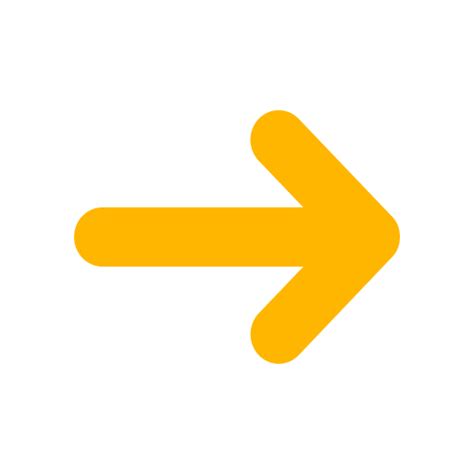 Icono De Flecha Derecha Símbolo Png Amarillo