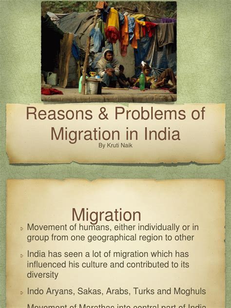 Reasons And Problems Of Migration In India Pdf Human Migration