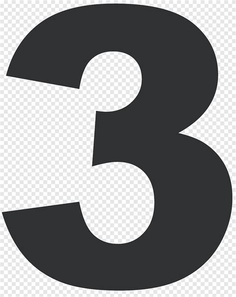 Number Three Clipart Black And White