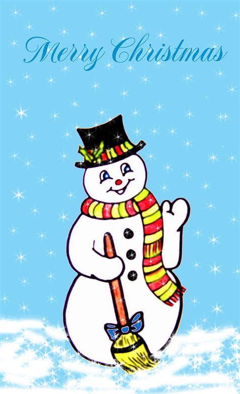Christmas Snowman Digital Art By Susan Turner Soulis Fine Art America