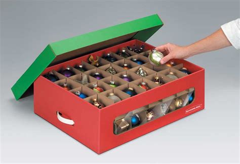 Cut cardstock to 4 7/8 square. Amazon.com : Bankers Box Holiday Ornament Storage Box ...