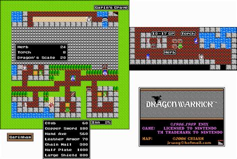 File Dragon Warrior NES Map Garinham Png TheAlmightyGuru