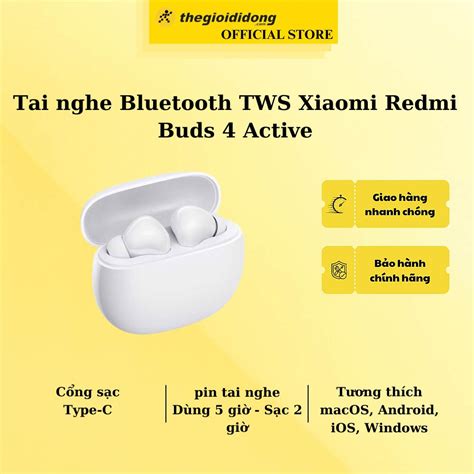 Tai Nghe Bluetooth True Wireless Xiaomi Redmi Buds 4 Active Shopee Việt Nam