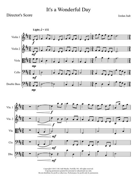 Its A Wonderful Day Sheet Music Download Free In Pdf Or Midi