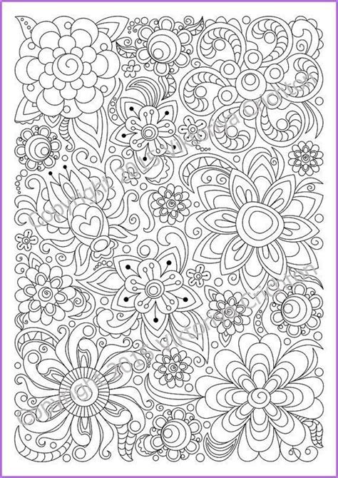 Advanced Mandala Coloring Pages Pdf Ð¡oloring Page Doodle Flowers