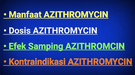 Kegunaan Antibiotik Azithromycin Youtube