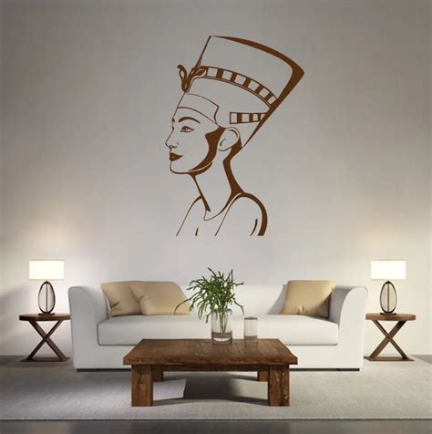 Art Decor Wall Decal Sticker Nufertiti Egyptian Queen Bedroom Removable Vinyl Wall Sticker D621