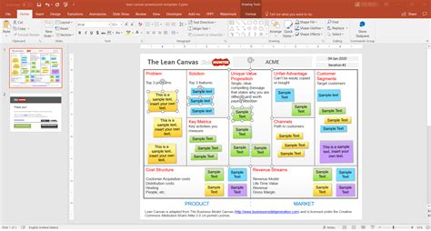 5 Best Editable Business Canvas Templates For Powerpoint Throughout