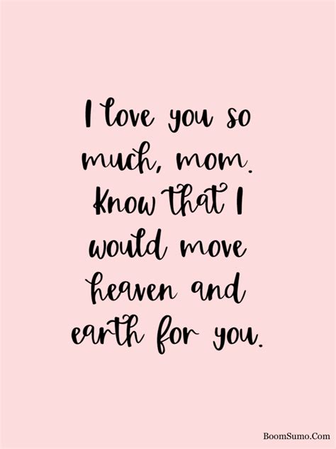 120 Deep I Love You Mom Quotes And Sayings From The Heart Boomsumo
