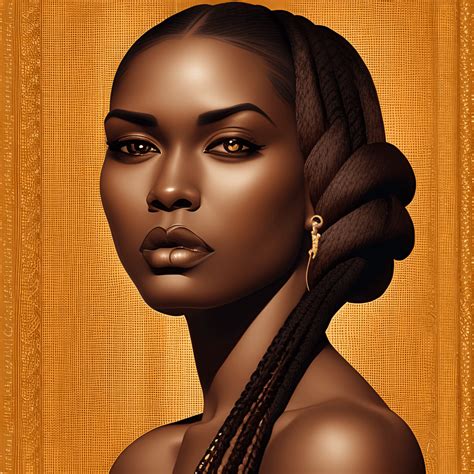Beautiful Dark Brown Skinned Woman · Creative Fabrica