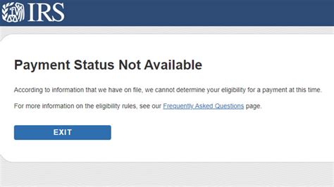Payment Status Not Available Irs Explains Error Message On Get My