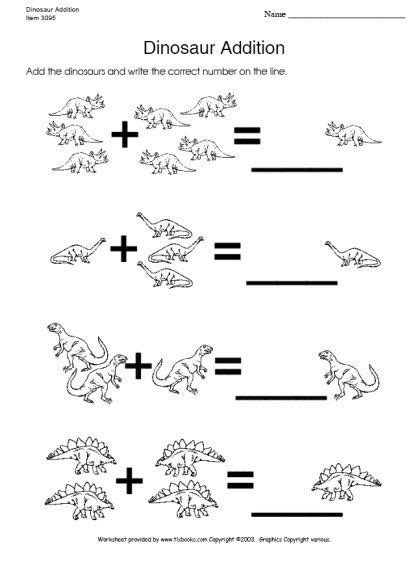 Snapshot Image Of Dinosaur Addition Worksheet Dinosaur Worksheets