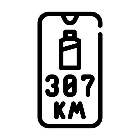 Monitoring Battery Health And Charge Phone App Line Icon Vector