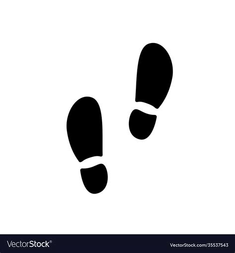 Footprint Icon Shoe Dance Shoeprint Footstep Vector Image