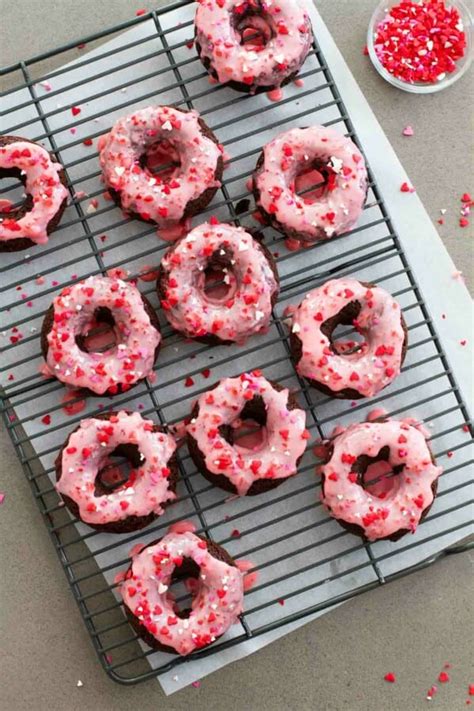 Baked Chocolate Donuts With Cherry Glaze Taste And Tell