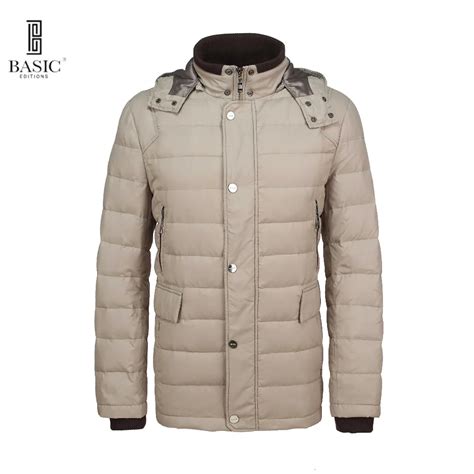 Basic Editions Winter Mens Clothing Casual Down Jacket With Thick Warm