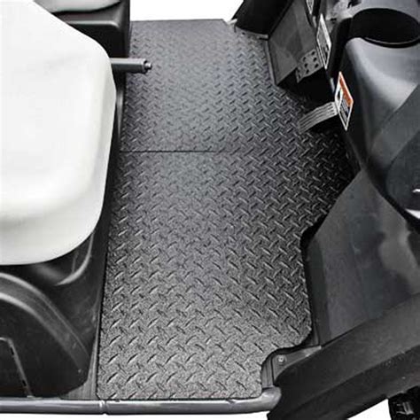 Diamond Plate Aluminum Floor Mats With Black Line X For Kubota Rtv900