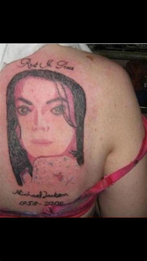 The Many Faces Of Michael Jackson Badtattoos Bad Tattoos Michael