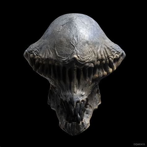 Alien Skull Templar Dominic Qwek Alien Skull Skull Creature Art