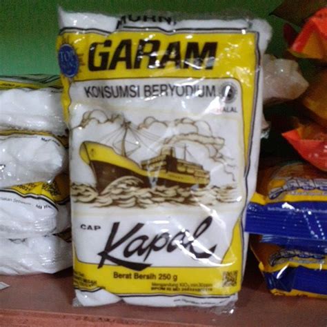 Jual Garam Dapur Cap Kapal 250g Shopee Indonesia