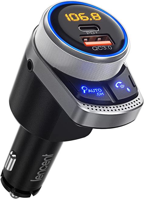 Lencent Fm Transmitter Bluetooth In Car Auto Tune Frequency Auto