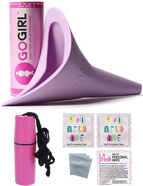 Gogirl Female Urination Device Lavender Pink Holder Extra Baggies