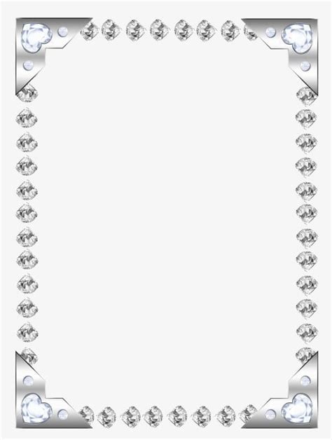 Silver Frame Png Clipart Continuous Diamond Frame Frame Clipart