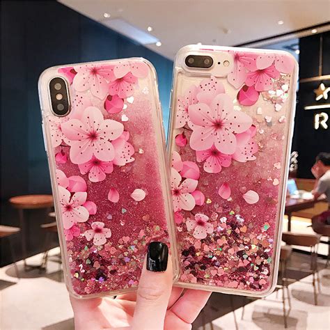 Customer Favorite Fashion Flower Liquid Quicksand Case For Iphone Xs
