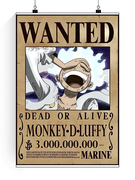 Buy Times Comic Luffy Wanted S One Piece Monkey D Luffy Gear Wanted S One Piece Bounty