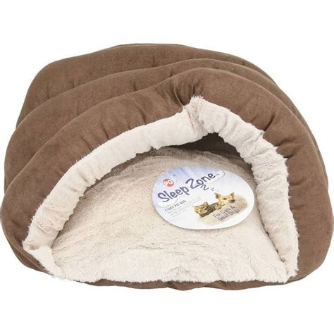 Ethical Pet Sleep Zone Cuddle Cave Plush Faux Suede Pet Bed Sage 22