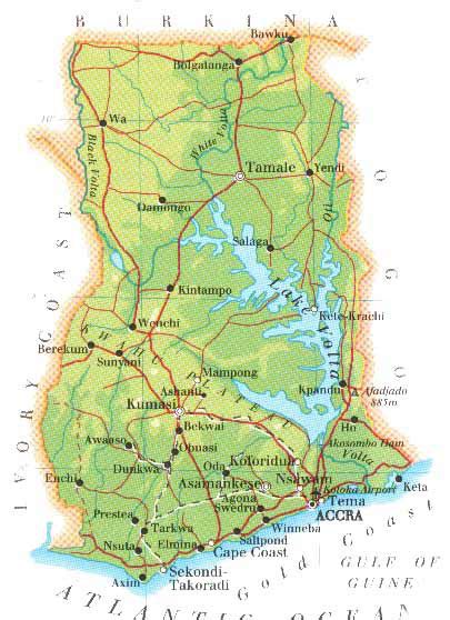Detailed Road Map Of Ghana Ghana Detailed Road Map Images And Photos Finder
