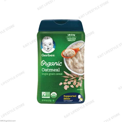 Gerber 1st And 2nd Foods Organic Single Grain Baby Cereal 8oz