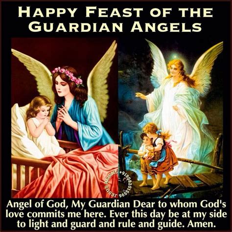 Feast Of Guardian Angels Happy Feast Angel Guardian Angels