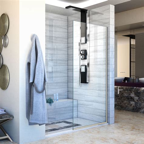 dreamline linea single panel frameless shower screen 30 in w x 72 in h open entry design in