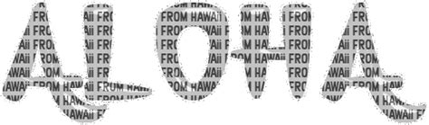 Graphic Groupies Aloha Word Art