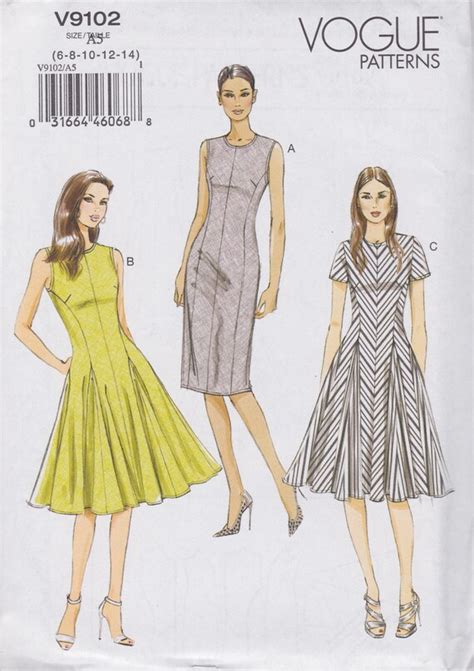 Vogue 9102 Sewing Pattern Bias Dress With Princess Seams Etsy