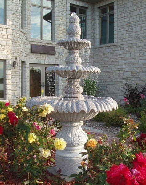 Self Contained Water Fountain Installation Carved Stone Creations